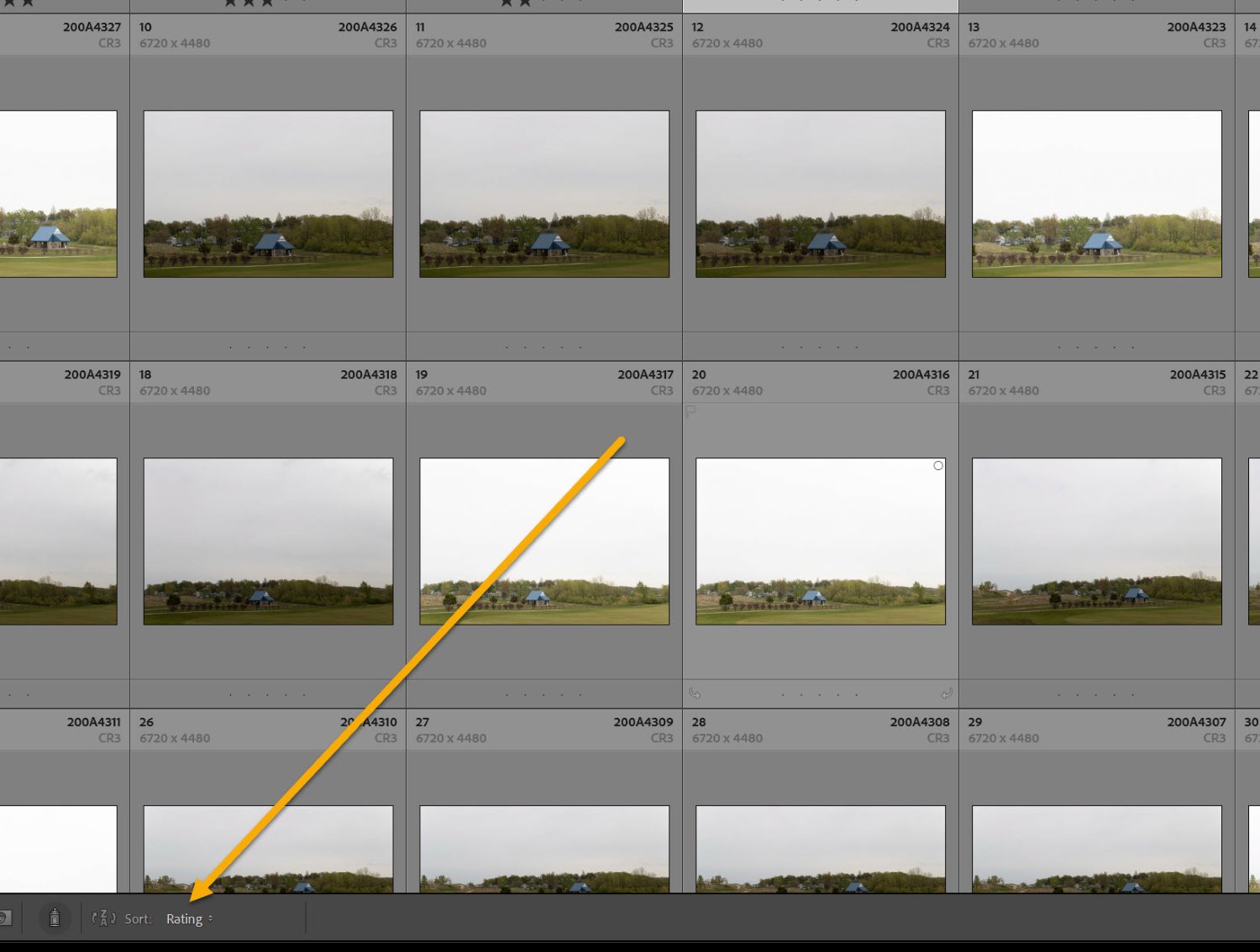 Lightroom star ratings